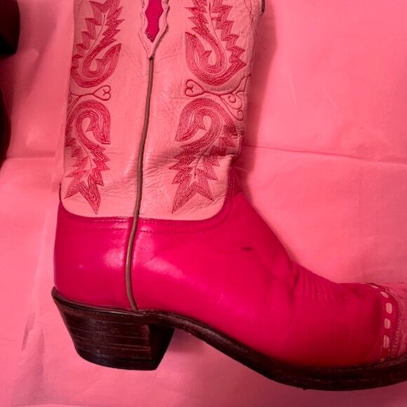 Luccese 1883 pink cowboy boots - Picture 5 of 14